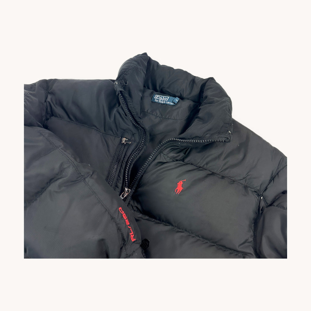 Black 90s Polo Ralph Lauren 250 Puffer Jacket Coat (L) – 28 Vintage