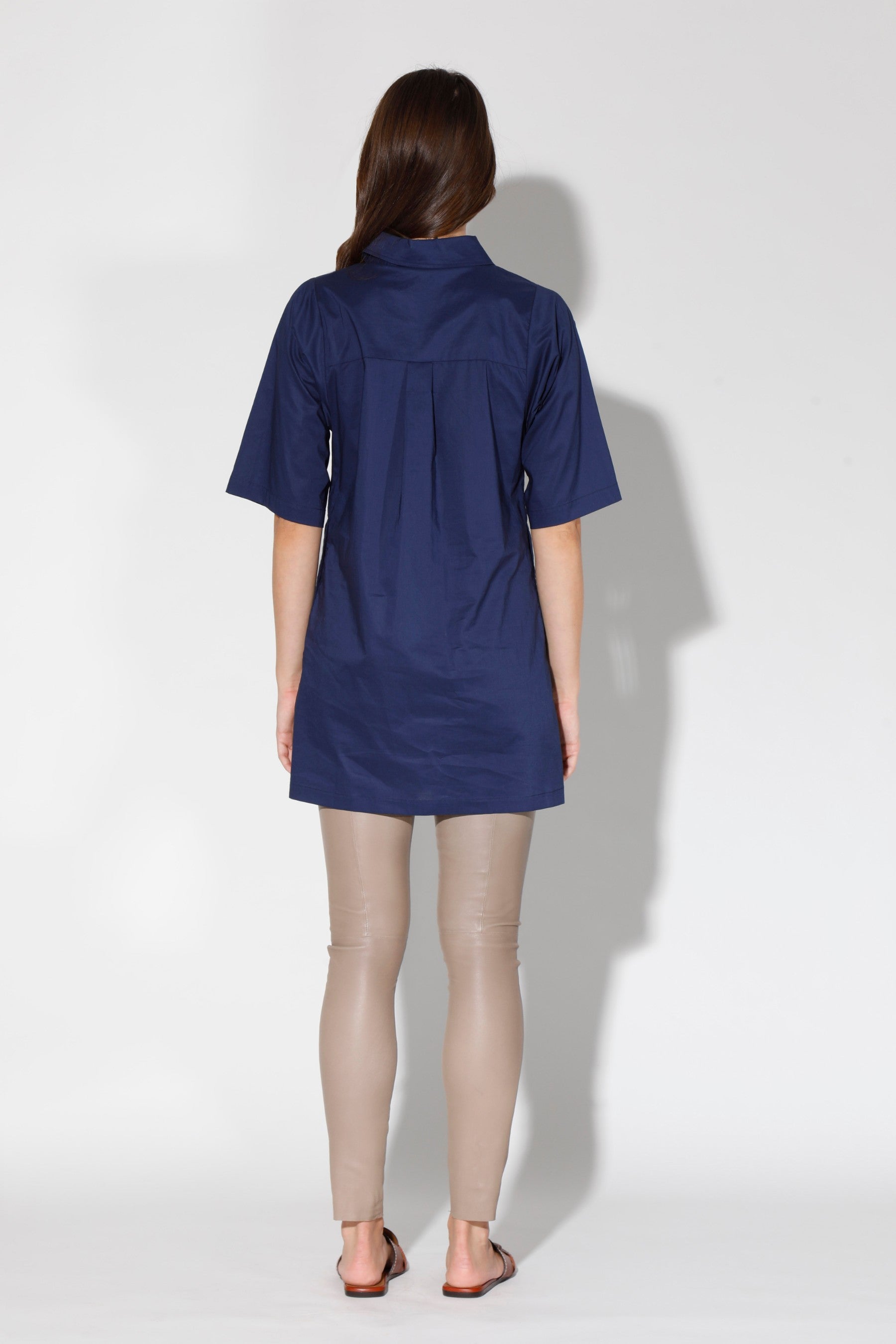 Myla Tunic, Navy - Cotton Poplin (Spring)