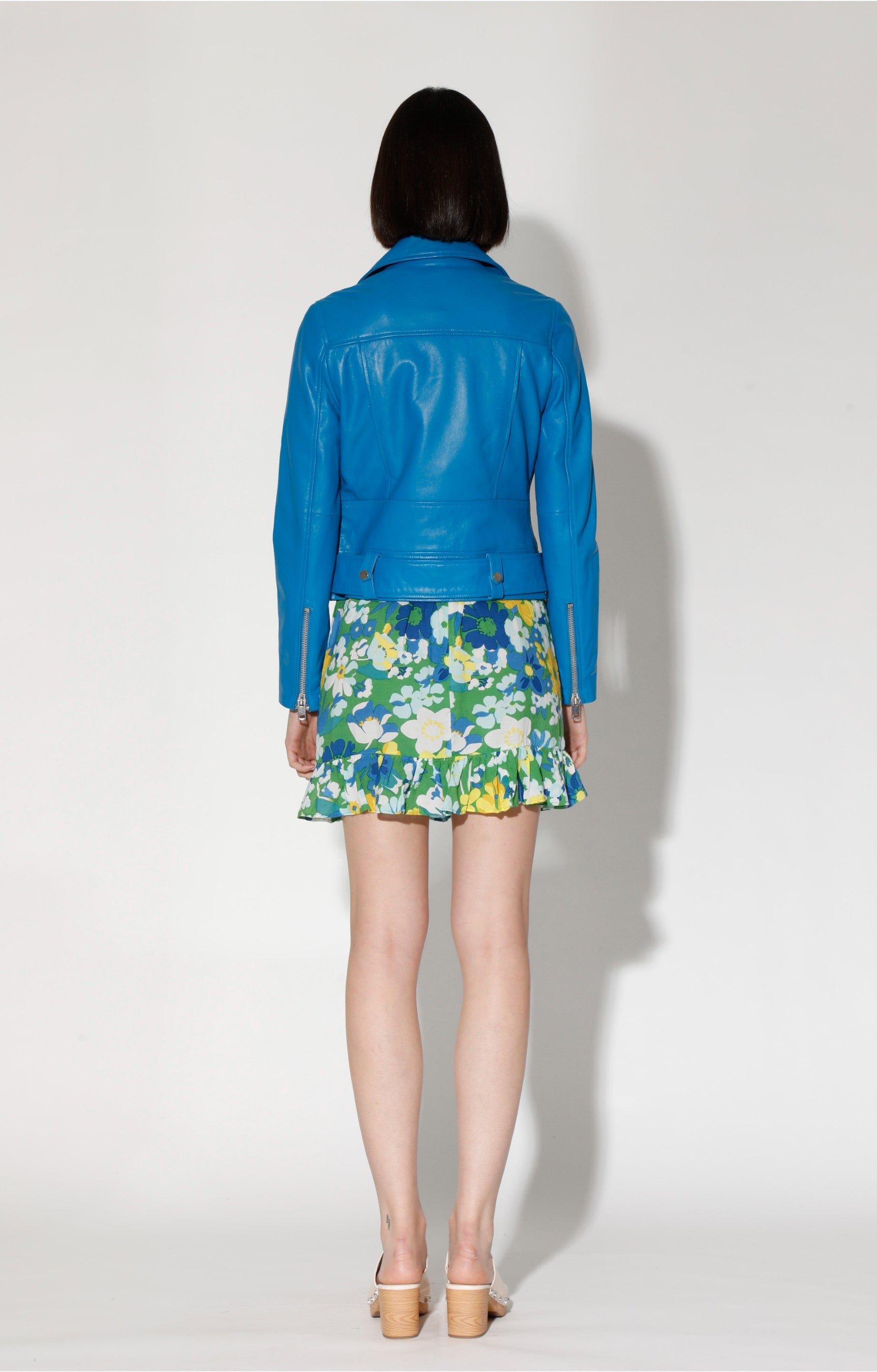 Flissy Jacket, Bright Blue - Leather (Spring)