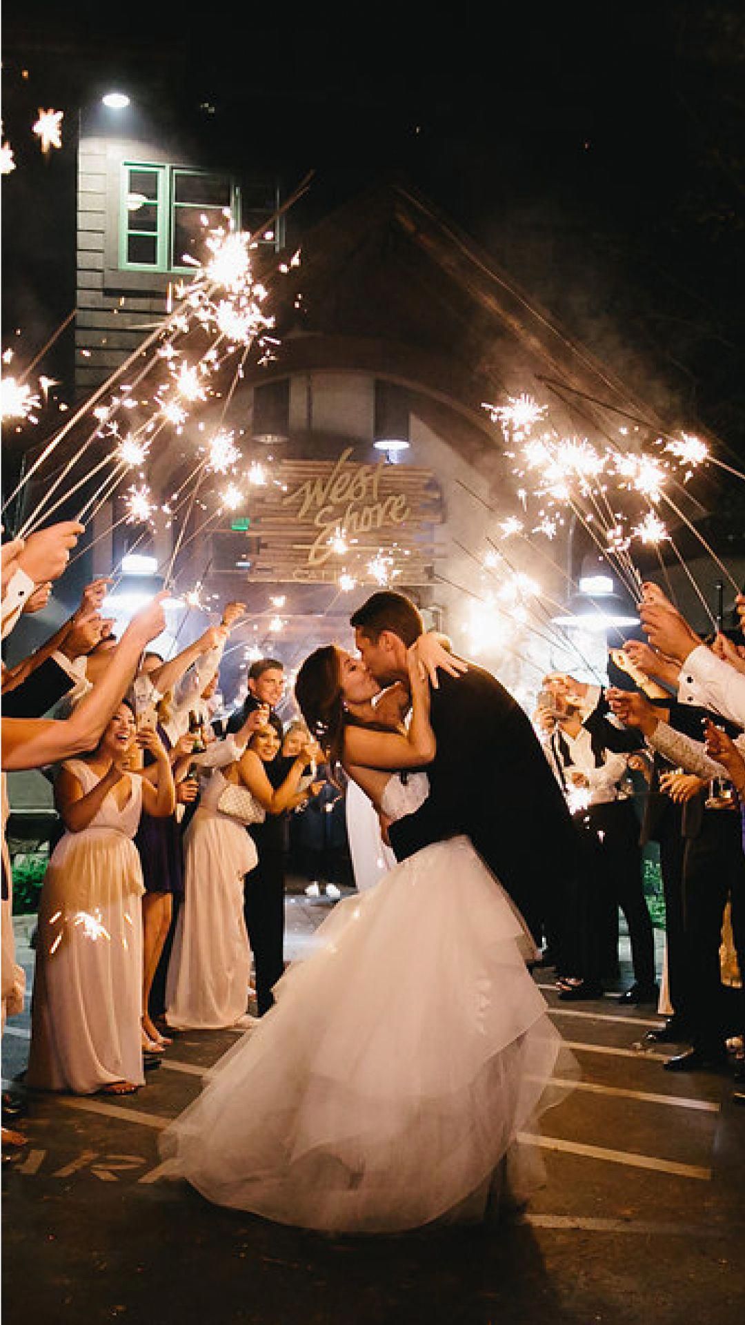 wedding send off sparklers