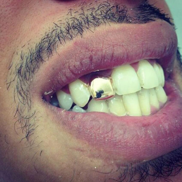 grillz tand dentes dentales dente grilles dentaire parrillas zähne goldplated einzelne kappe zahn brillantino enjoei