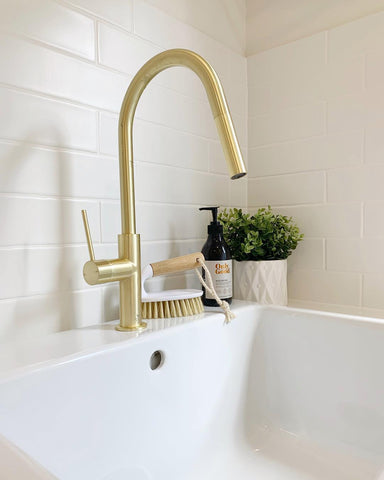 White and Woods Laundry Tap - Brushed Gold 