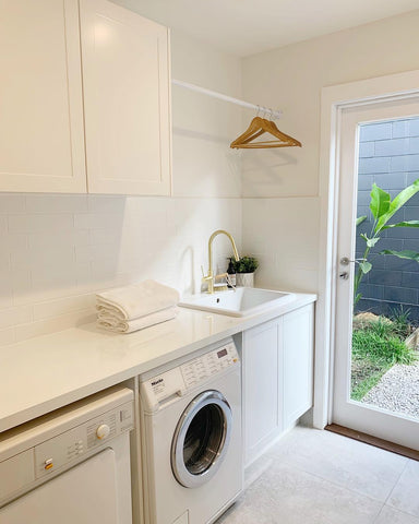 White and Woods Laundry Renovation Reveal 