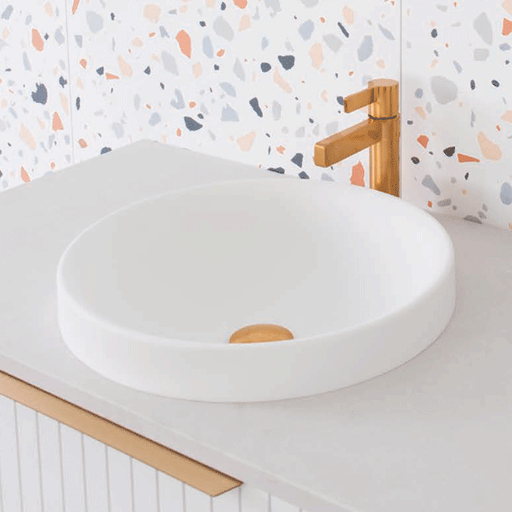 ADP Respect Semi Inset Solid Surface Basin White online at The Blue Space