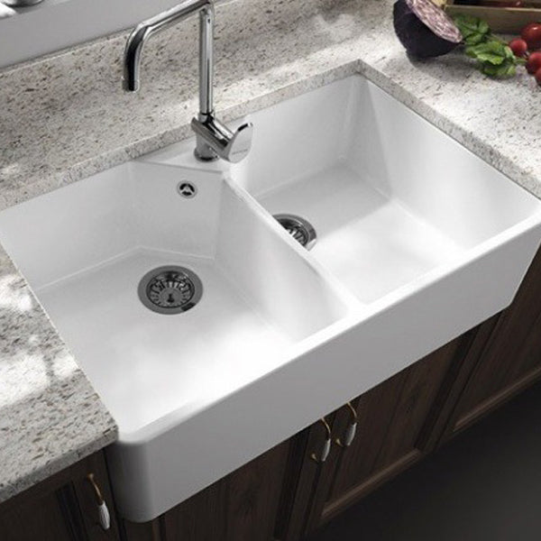 Turner Hastings Chester Double Flat Front Fine Fireclay Butler Sink