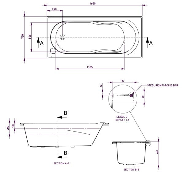 Decina Adatto Contour Spa Bath Best Price Online The Blue Space