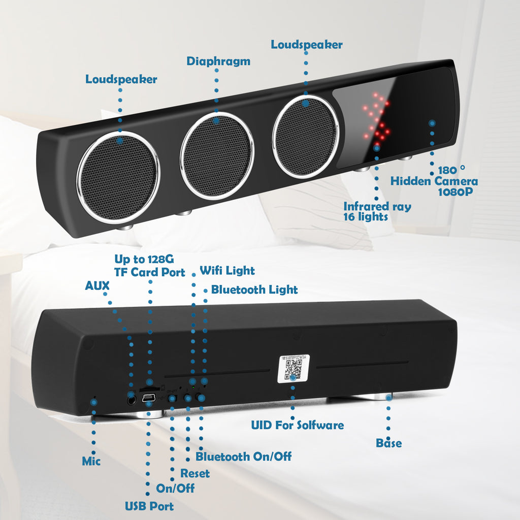 bluetooth speaker hidden camera