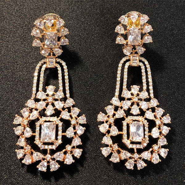 American Diamond Rose Gold Earrings Reflect Jewels Toronto