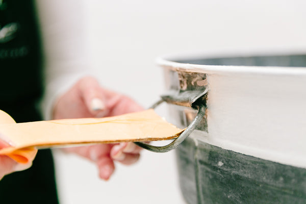 Gilding is an easy, quick way to give new life to your hardware, whether it’s on a dresser, cabinets, or a decorative piece with knobs or knockers.