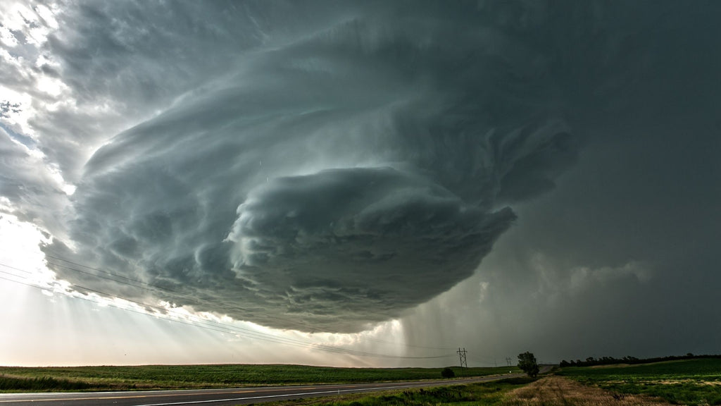 Storm coming through on road trip