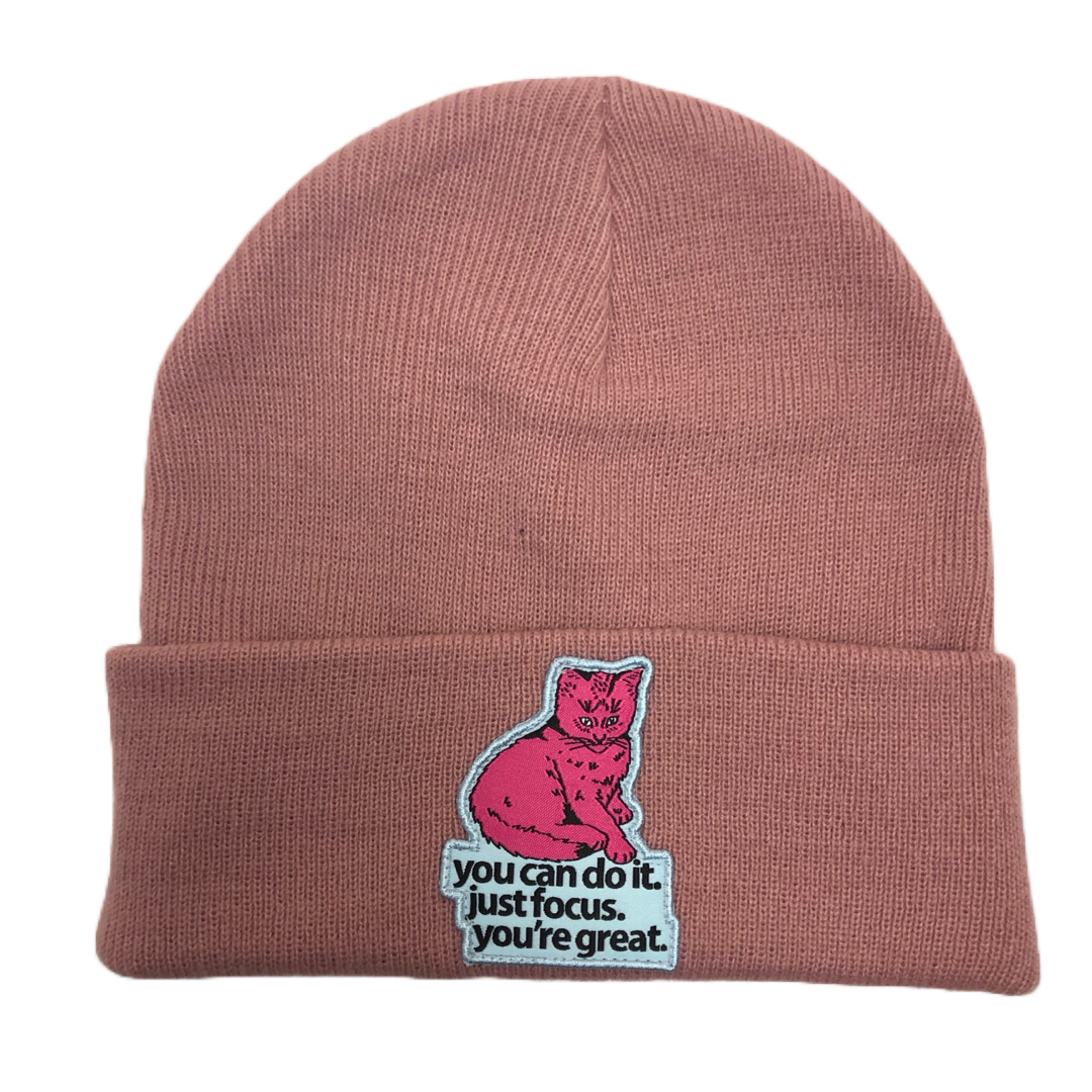 pink cat beanie