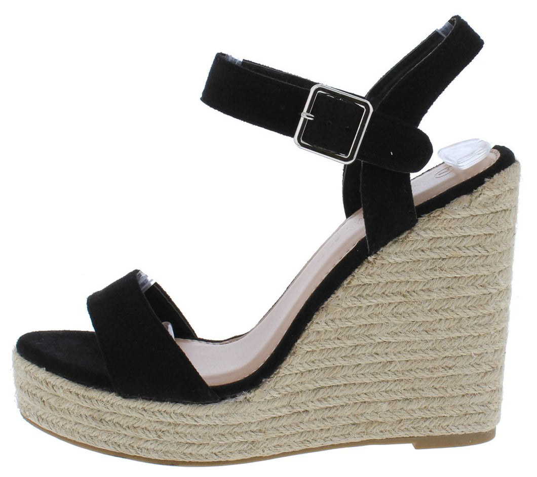 espadrille wedges open toe black