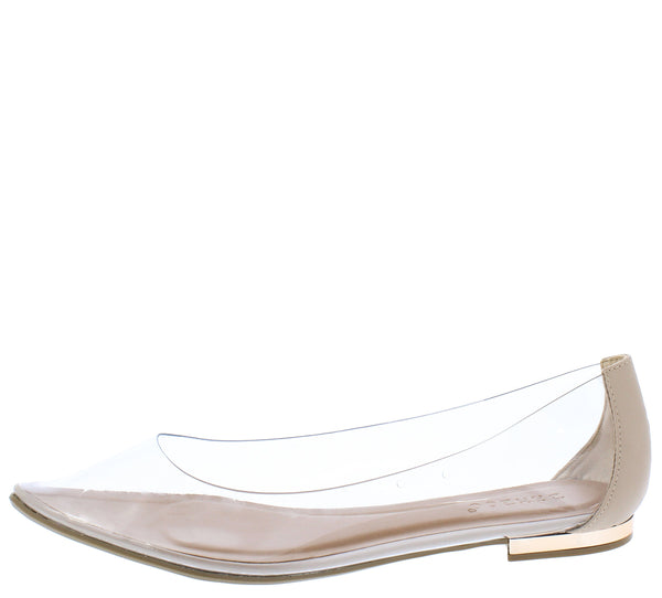 clear pointed flats