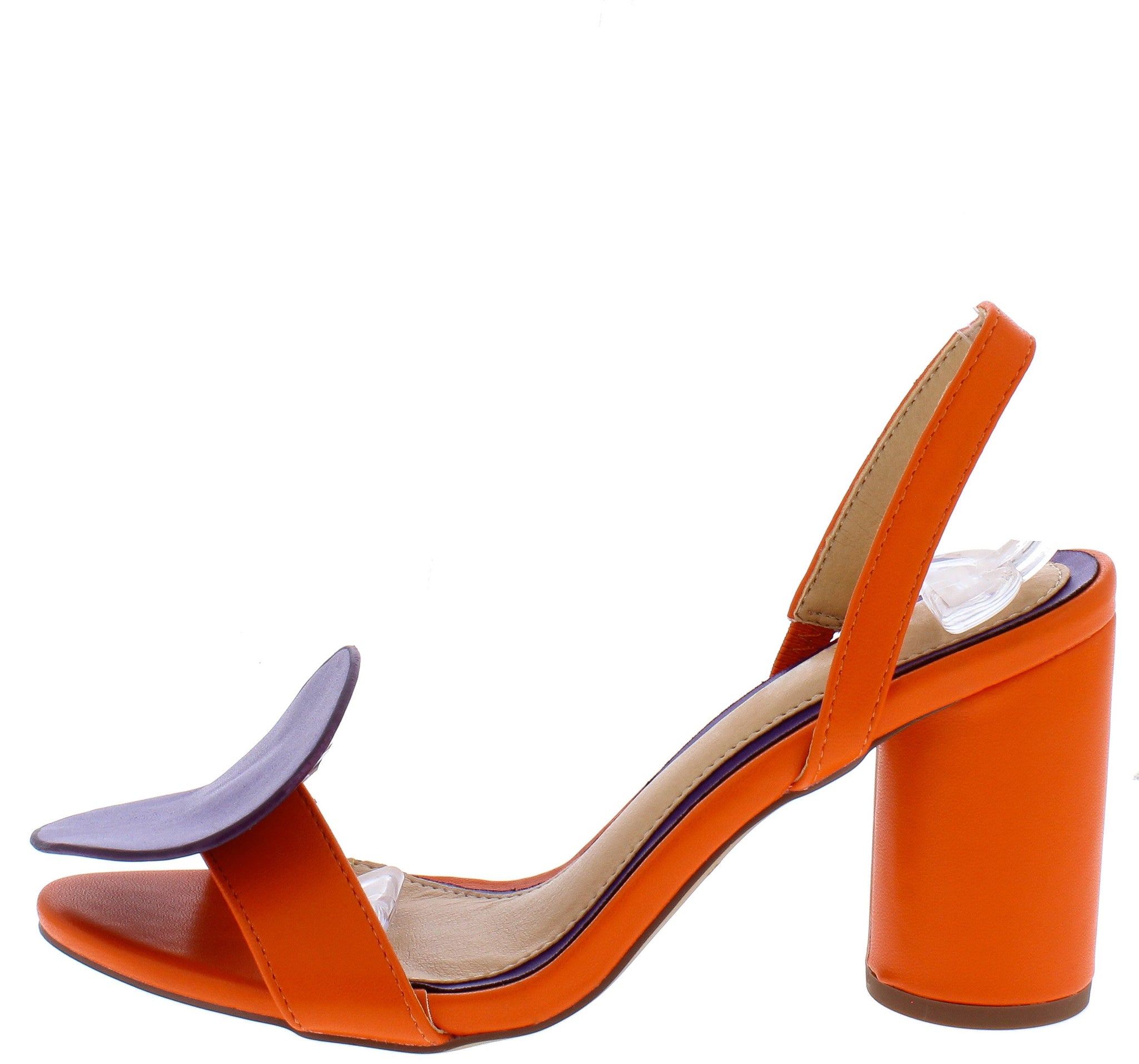 orange slingback heels