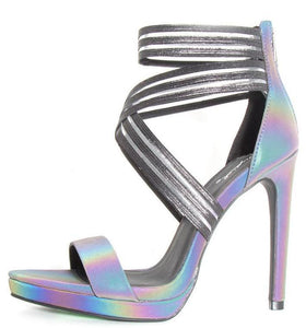 reflective shoes heels