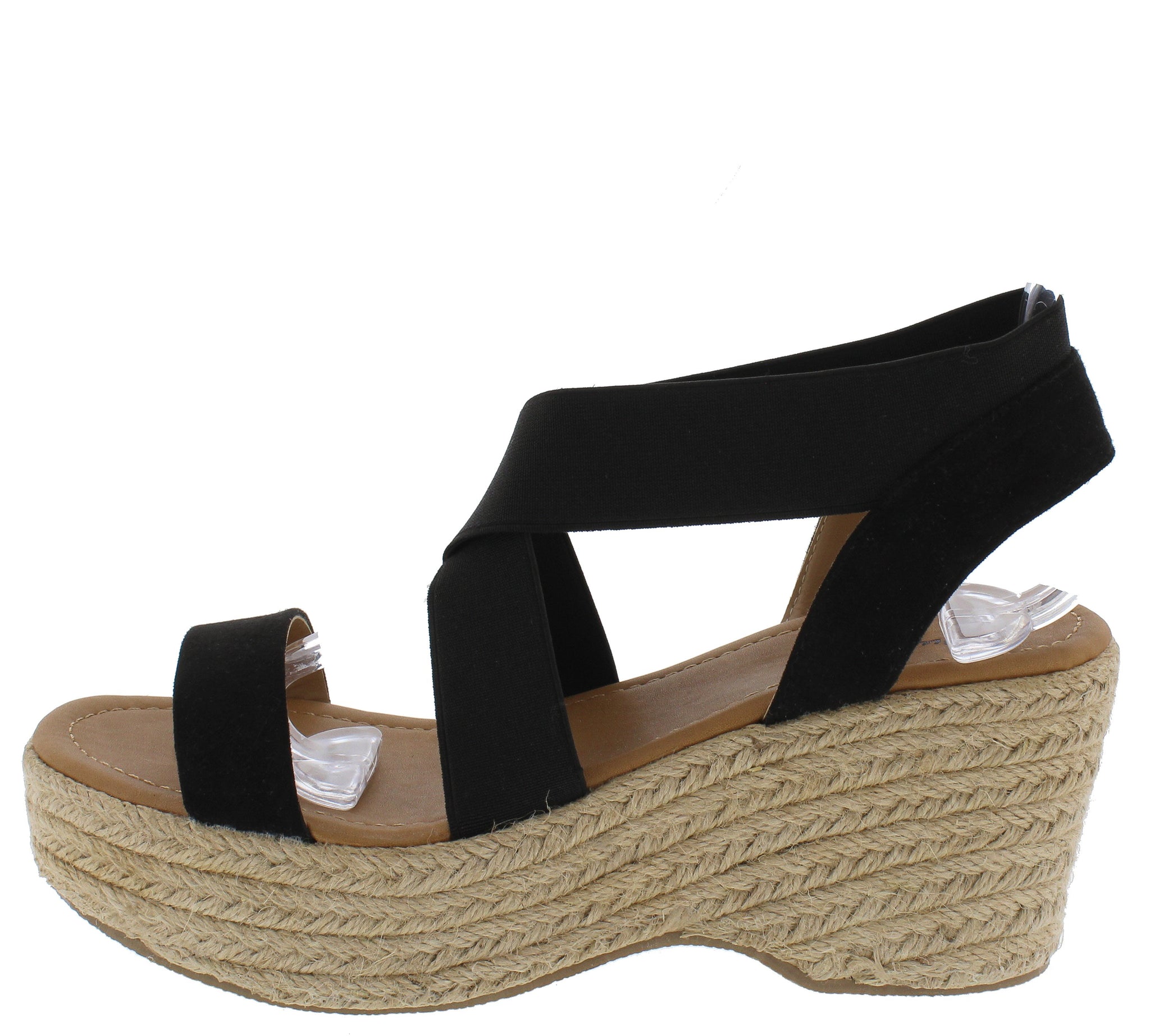 womens wedges black