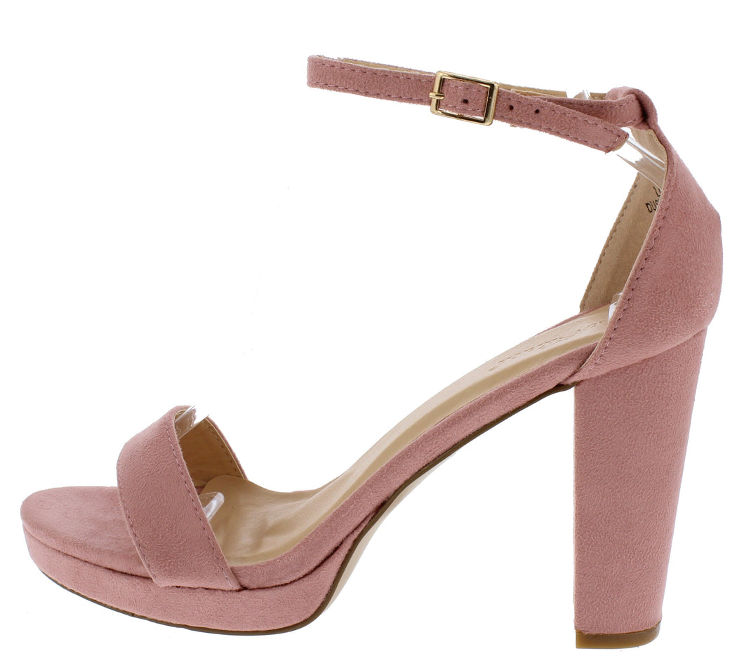 dusty pink platform heels
