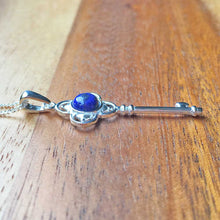 Lapis Lazuli Sterling Silver Key Pendant