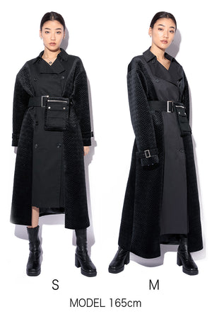 SWITCHING TRENCH COAT / BLACK