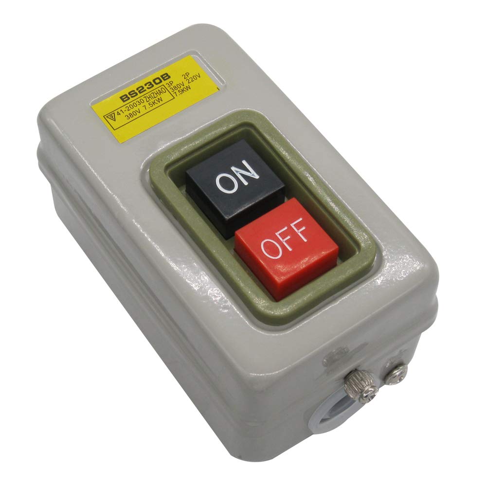 Push Button Switch On/Off Control Station 10A AC 220V /380V BS230B ...