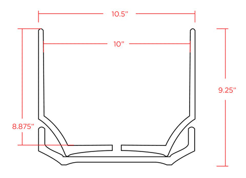 Round Two - 10" - Dimensions