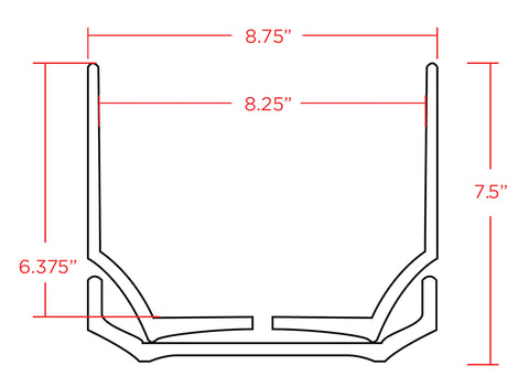 Round Two - 8" - Dimensions