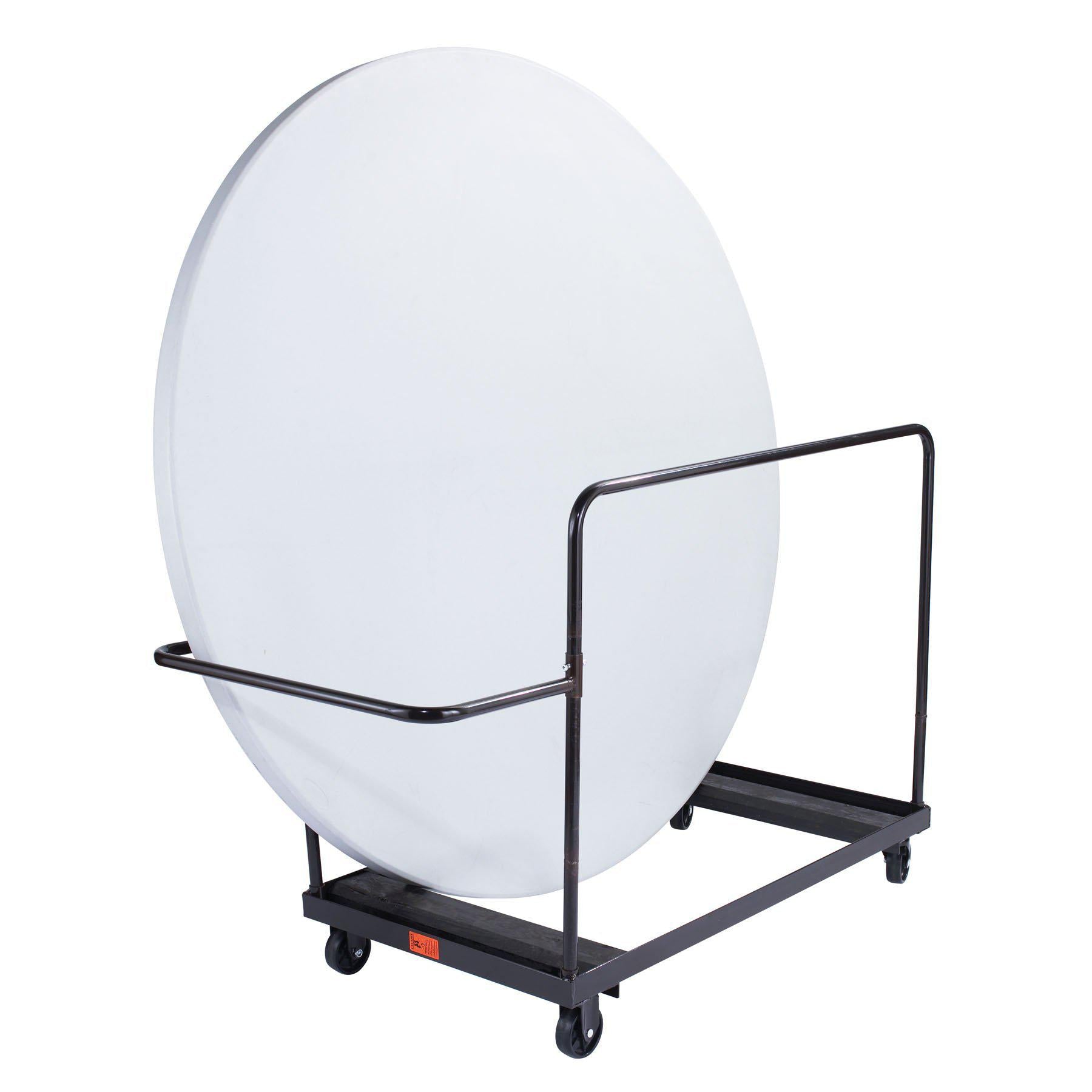 National Public Seating Folding Table Dolly For Vertical Storage, 71" Round Tables