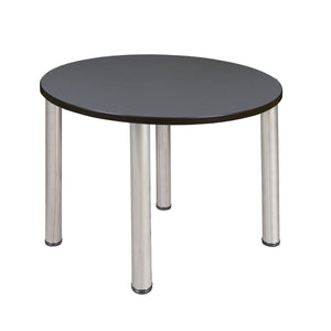 Kee 36" Round Post-Leg Breakroom Table, 29" Dining Height