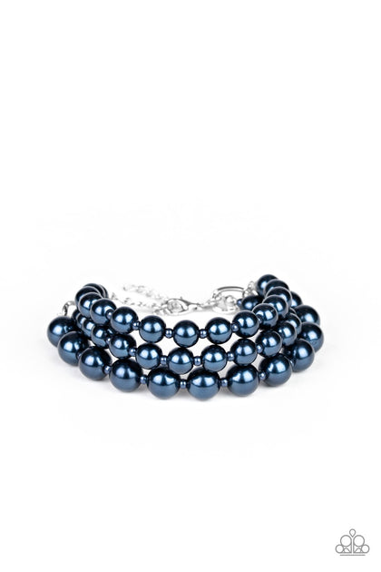 Paparazzi Total PEARL-fection - Blue Pearl Clasp Navy Bracelet ...