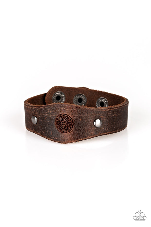 Paparazzi Pleasantly Pioneer Brown Leather Bracelet Glitzygals5dollarbling Paparazzi Boutique 0997