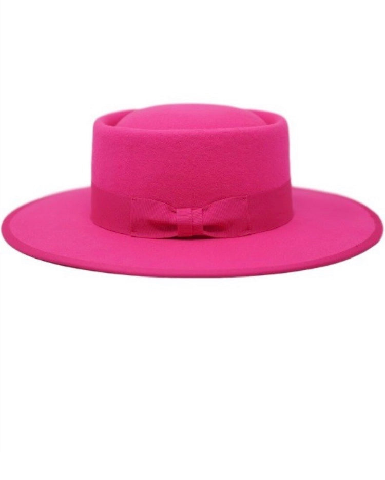 pink fedora hat