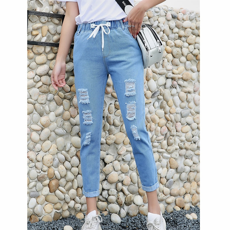 hole jeans female 2019 fashion new 
