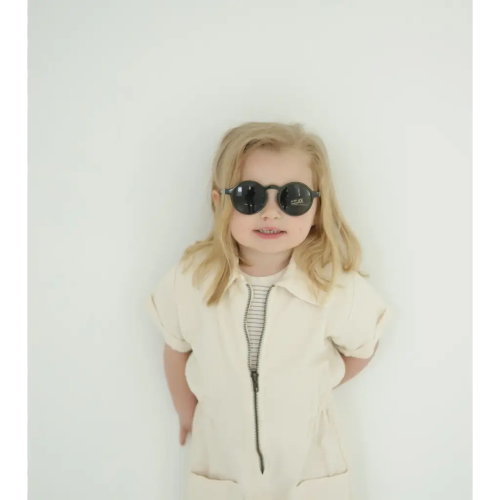 Polished Prints Toddler/Baby Round Retro Sunglasses, UV400 - Grey