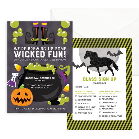 custom Halloween invitation design