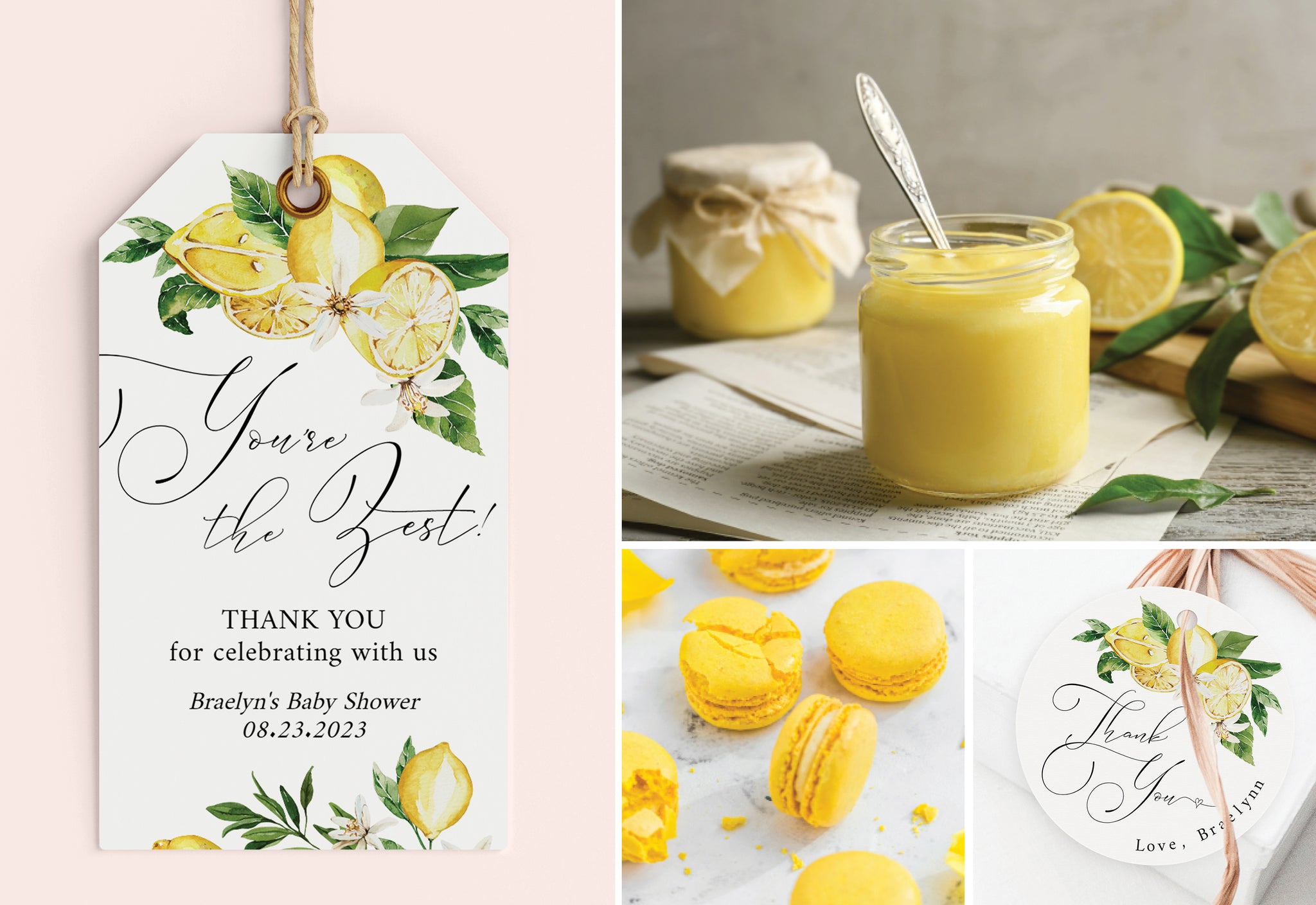 Lemon Baby Shower Party Favor Ideas