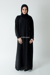 Giraf ubetinget Indbildsk Plus Size Black Plain Closed Abaya