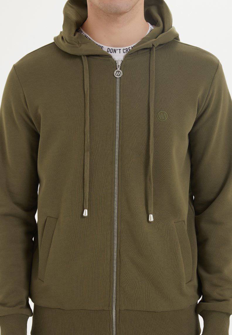 ESSENTIALS ZIP HOODIE in Charcoal Gray