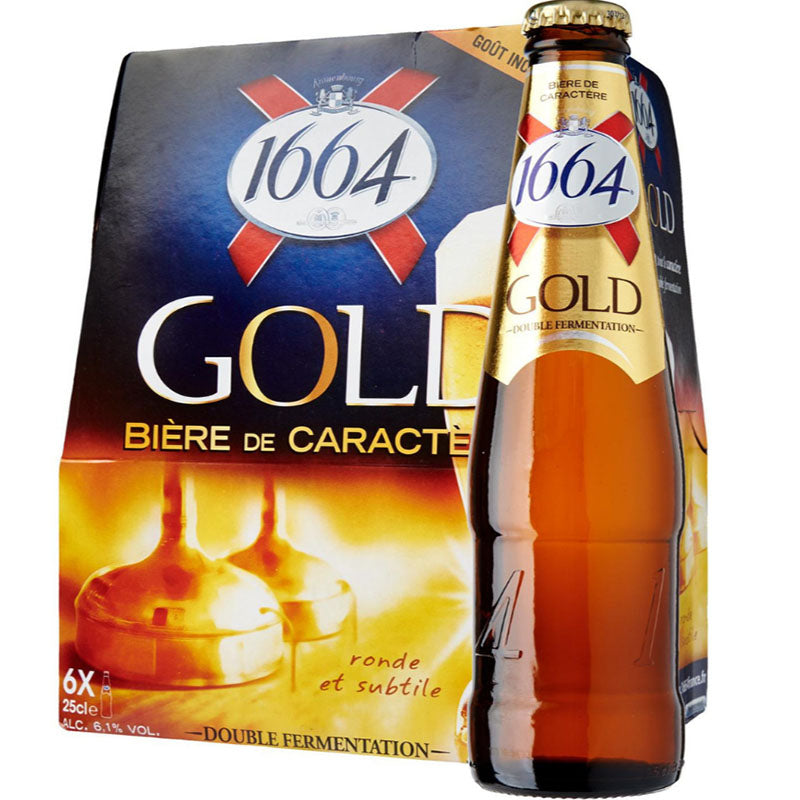 1664 - Gold Blond Beer - 6x250ml – L'AZURGourmet