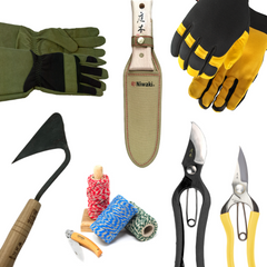 Gardening gift ideas for Father's Day - Niwaki hori hori garden knife, gardening gloves, Korean Homi, Opinel penknife or Niwaki secateurs