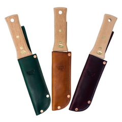 leather sheath for japanese hori hori garden knives from Tinker and Fix