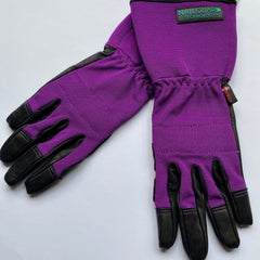 Women's purple gardening gauntlet gloves from Watson's gloves available at Tinker and Fix