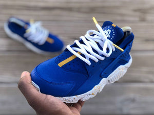 Custom Blue and Mustard Nike Huaraches