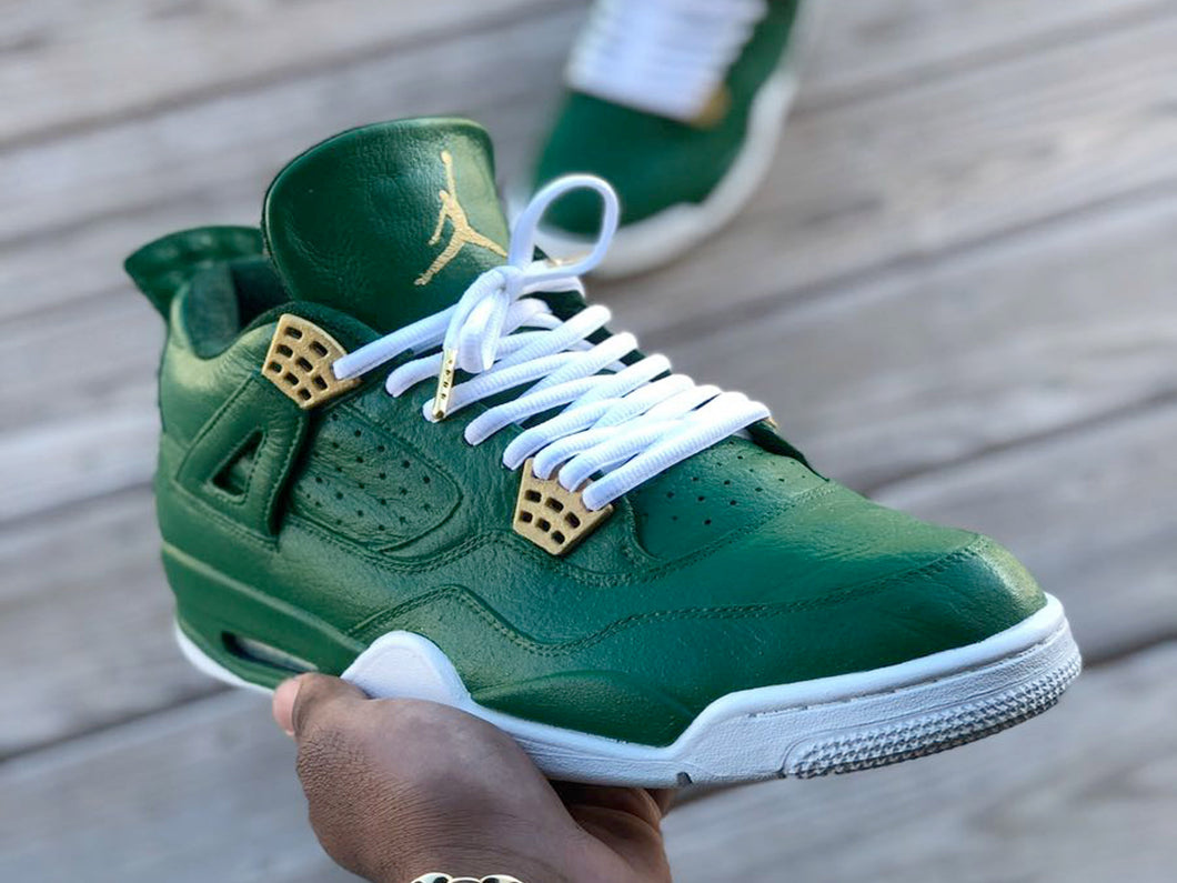 Custom retro Jordan Green and White 4s