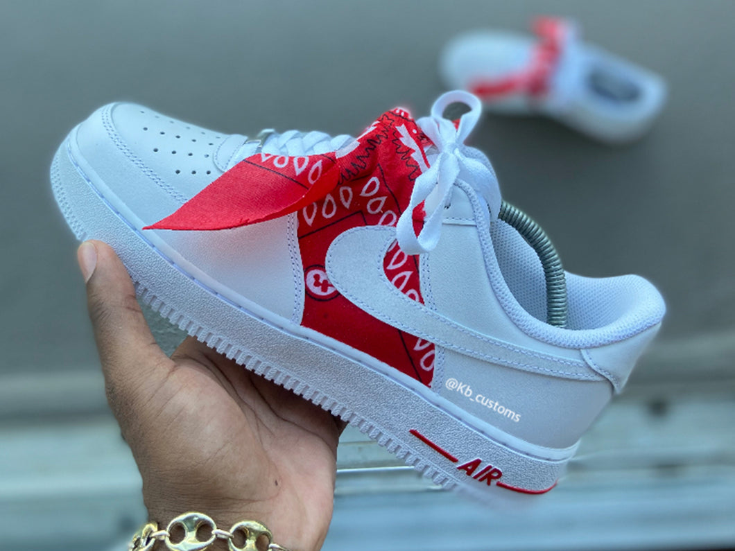 red bandanna air force ones