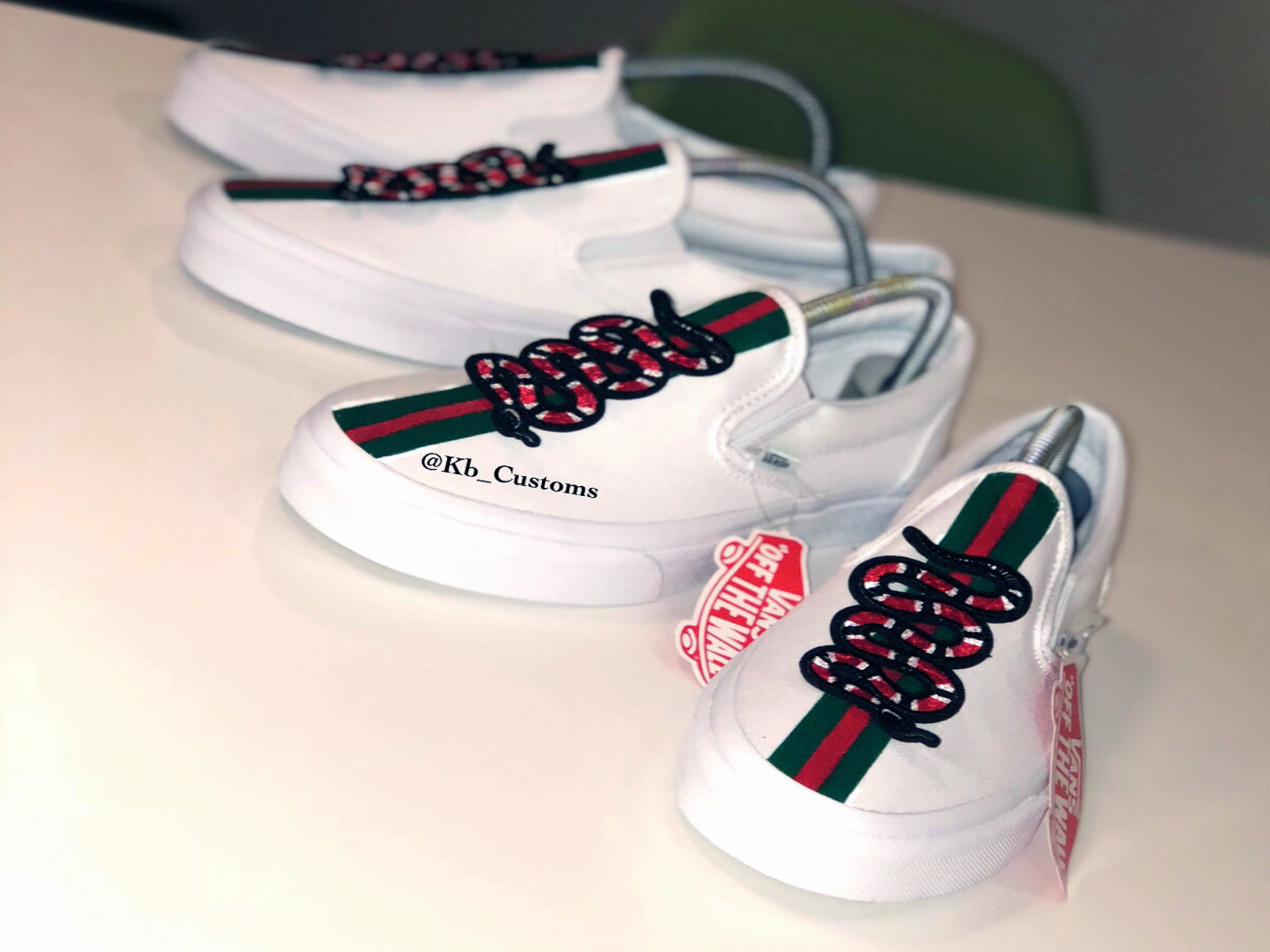 custom vans gucci