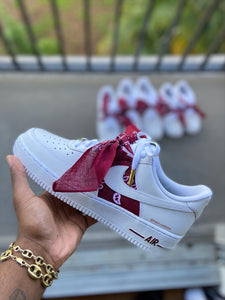 burgundy air force 1s