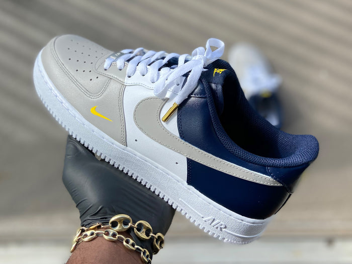 Custom Blue AF1/ Denim Air Force 1 Low ''PT 1'' - Dripside Customs