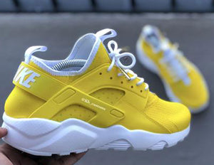 white blue and yellow huaraches