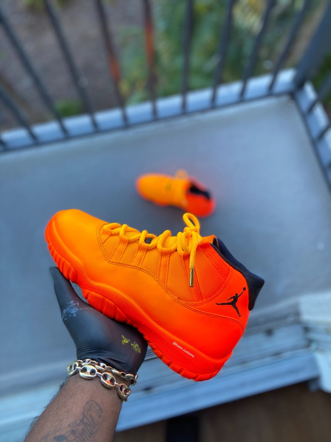 Custom retro Jordan sunset 11s