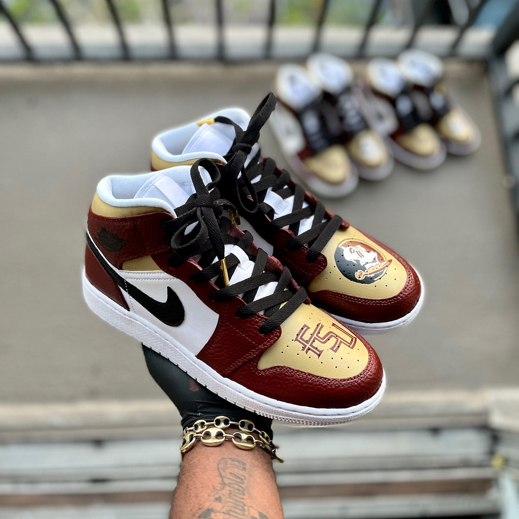 Custom Air Jordan 1 FSU themed